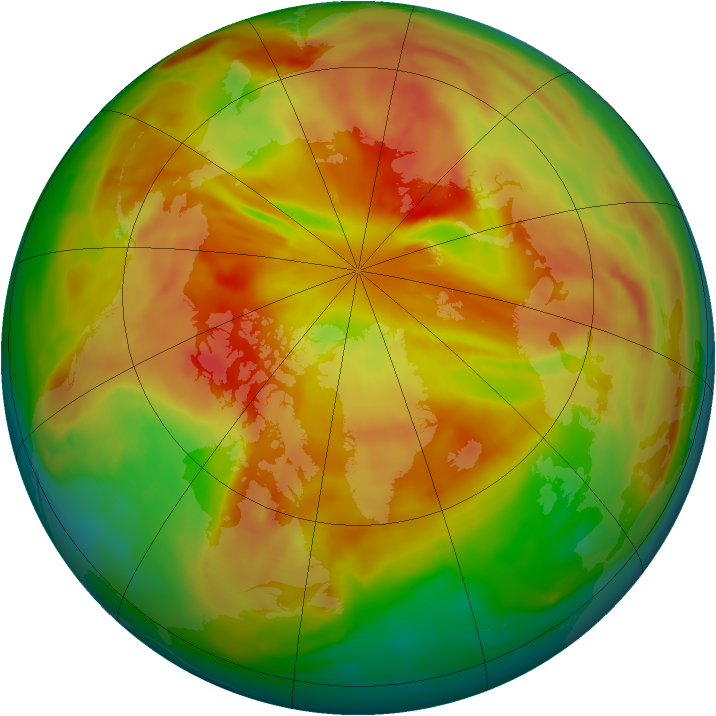 Arctic ozone map for 22 March 2009